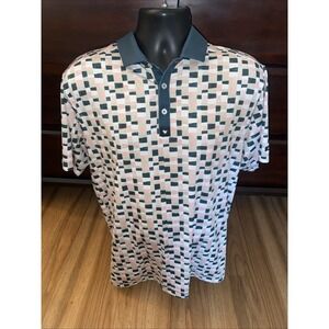 Bad Birdie Men's The Italian Checkerboard Golf Polo Shirt Multicolor Size XL